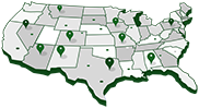 Map of the United States highlighting the nationwide availability of LowerMyRx prescription discounts