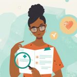A person reviews their high-deductible health plan (HDHP) document, trying to understand the details of their insurance coverage.
