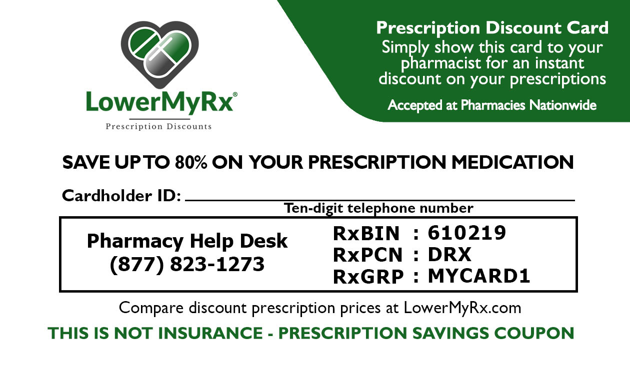 Prescription discount card