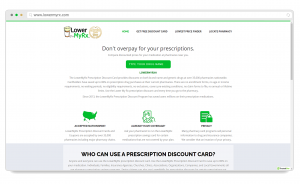 LowerMyRx Homepage Screenshot