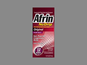 Afrin Nodrip Original (Nasal Decongestant Spray) Coupon - Afrin-nodrip-original Medication