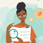 A person reviews their high-deductible health plan (HDHP) document, trying to understand the details of their insurance coverage.